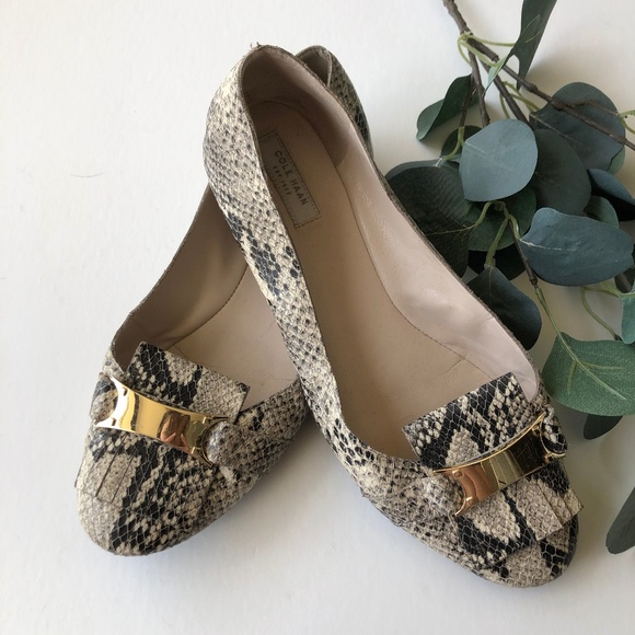 Cole Haan Shoes - Cole Haan Snake Ballet Flats